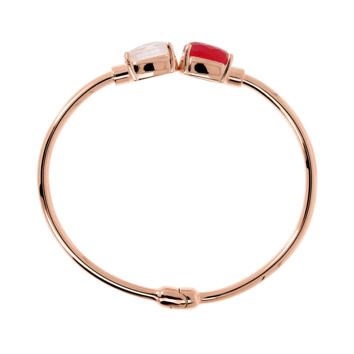 Bracciale Rigido Rosato con Pietre Bicolore WSBZ02019.RQ