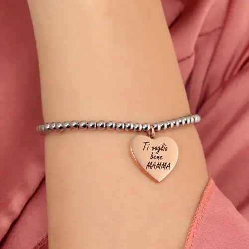 Bracciale Love con Cuore Rosato SOR21