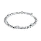 Pulsera Poetica Plata y Cristales Blancos SAUZ29 