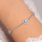 Pulsera Tesori de Plata con Piedras Aguamarinas SAIW96