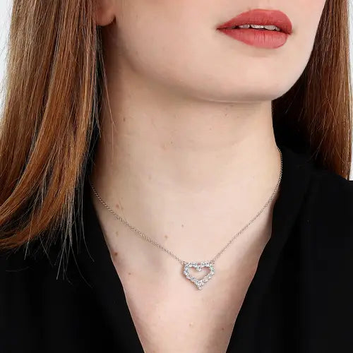 Collana Tesori con Cuore e Zirconi SAIW128