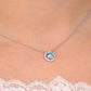 Collar Tesori de Plata con Piedra Aguamarina SAIW94