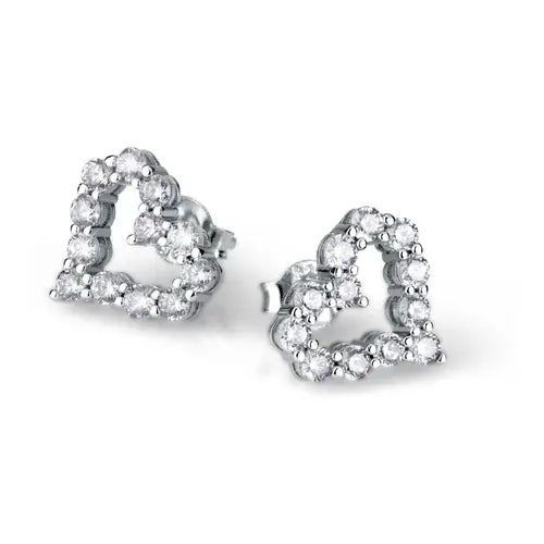 Pendientes Treasures Corazones con Circonitas SAIW130