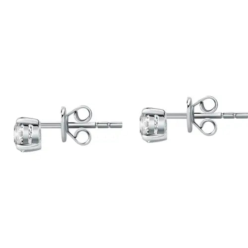 Pendientes Tesori de Plata con Piedra Blanca SAIW99