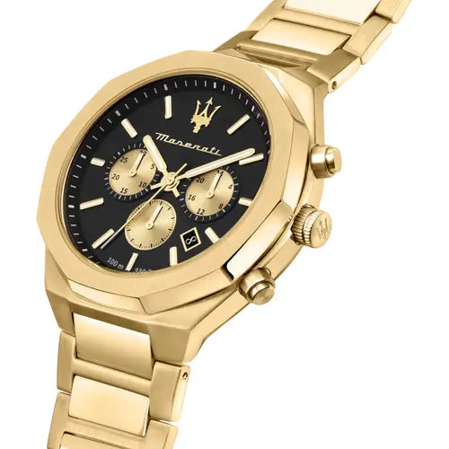 Reloj de hombre estilo dorado y negro R8873642001