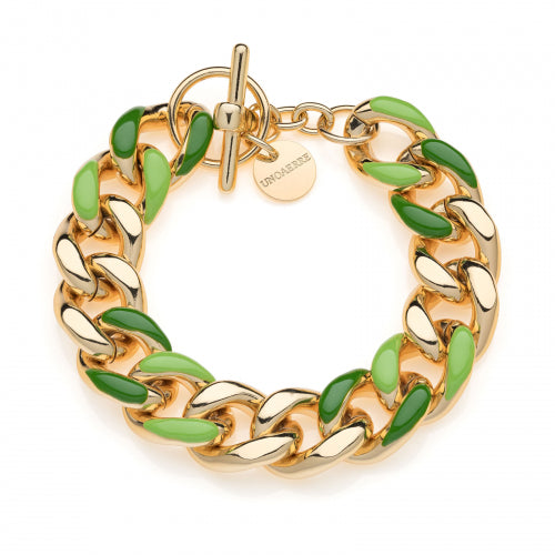 Pulsera Groumette Oro Verde Claro y Oscuro 007EXB0025001