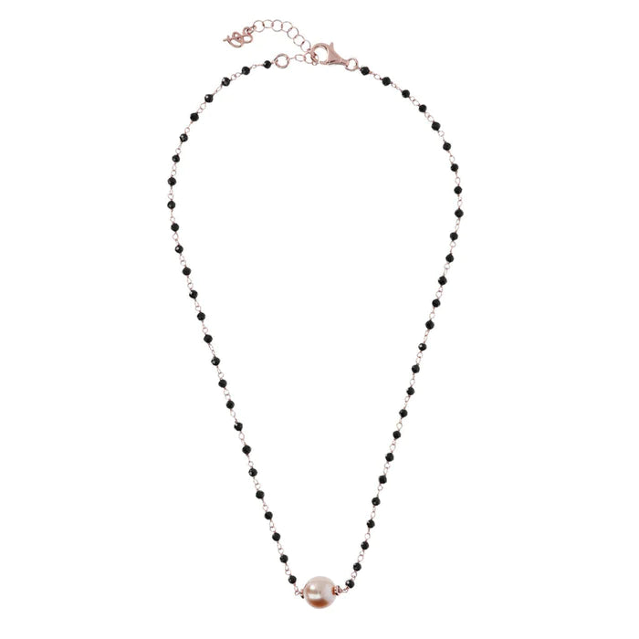 Collana con Perla Rosa e Spinello WSBZ01177.BS-RPRL