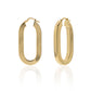 Pendientes Oval Cuadrados Dorados 004EXO0039900