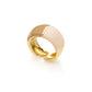 Anillo abombado beige dorado y avellana 007EXA0020006