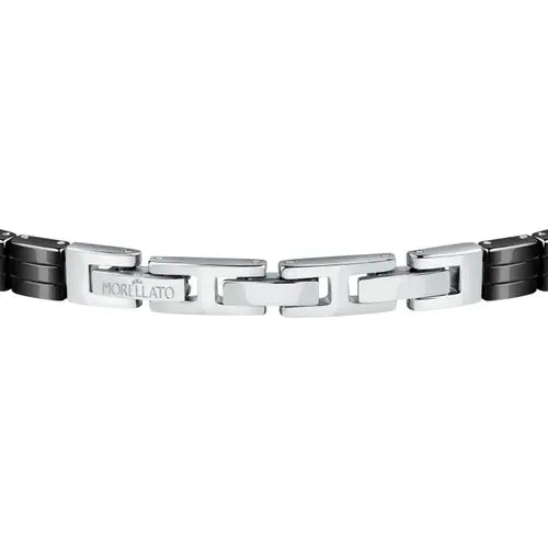 Bracciale Uomo Gold Silver, Nero e Dorato SATM11