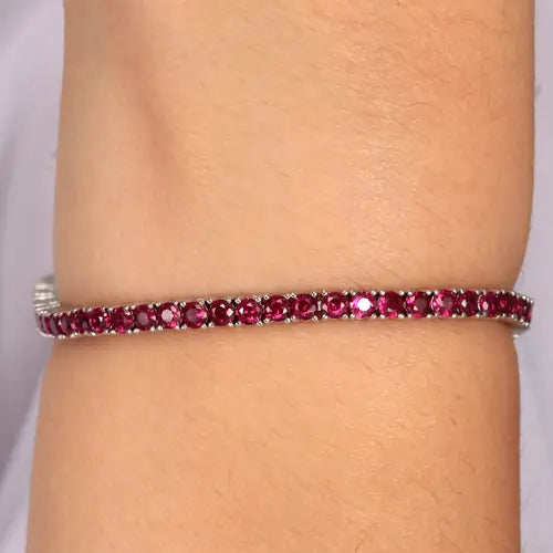 Pulsera Tesori de Plata con Circonitas Rojas SAIW103
