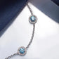 Pulsera Tesori de Plata con Piedras Aguamarinas SAIW96