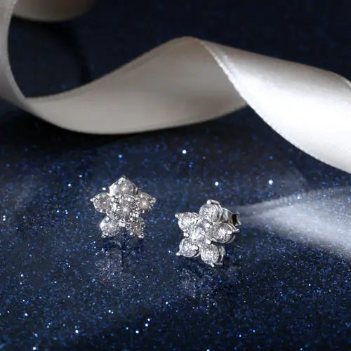 Pendientes Tesori con Flor y Circonitas SAIW126