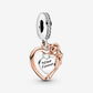 Charm Pendente Cuore e Rosa 789290C01