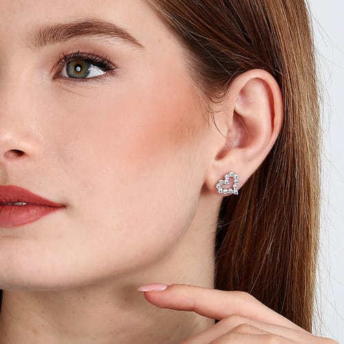 Pendientes Treasures Corazones con Circonitas SAIW130