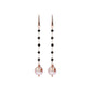 Pendientes Colgante Perla Rosa y Espinela WSBZ01176.BS-RPRL