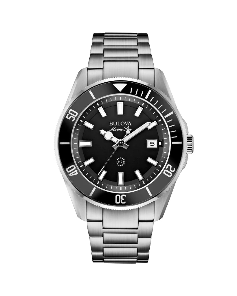 Reloj para hombre Marine Star plateado y negro 98B203