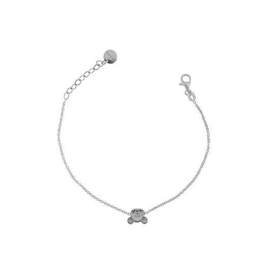 Bracciale I Sogni Son Desideri Carrozza Bombata Rodio BR-002 CAT CAR RH