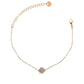 Pulsera Stardust Trébol de Cuatro Hojas y Circonitas Rosas BRZ-011-QUAD