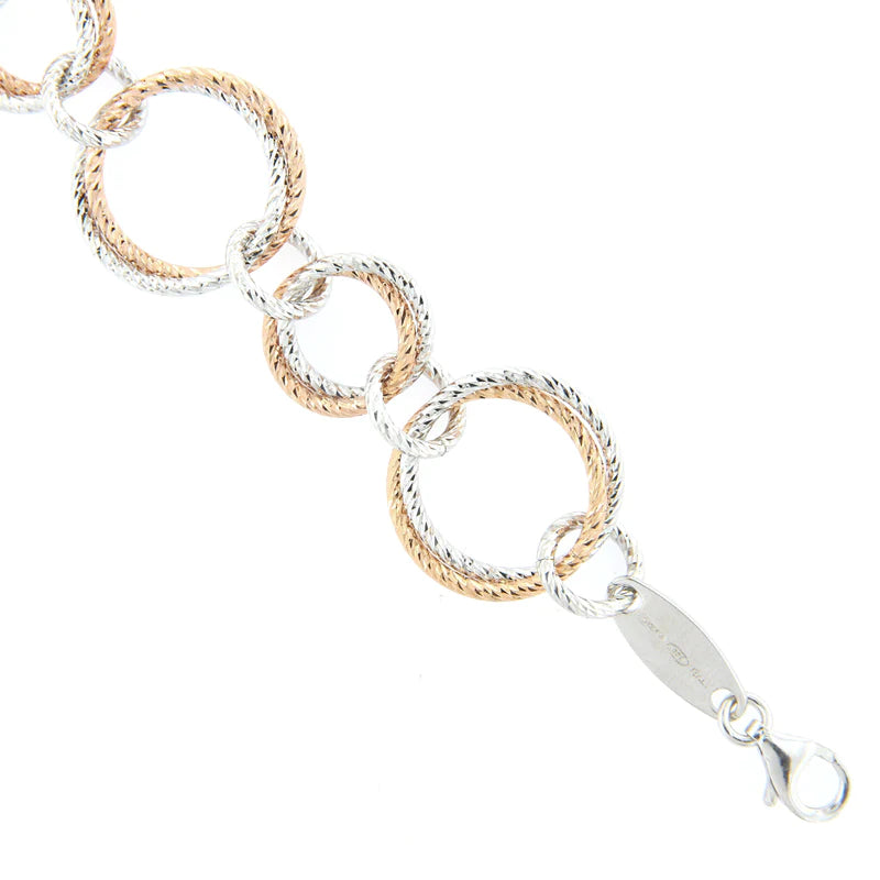 Pulsera en Plata y Rosado BR03535BC