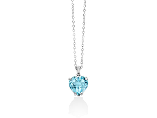 Collar Gemma del Cielo Corazón y Diamantes CLD4109