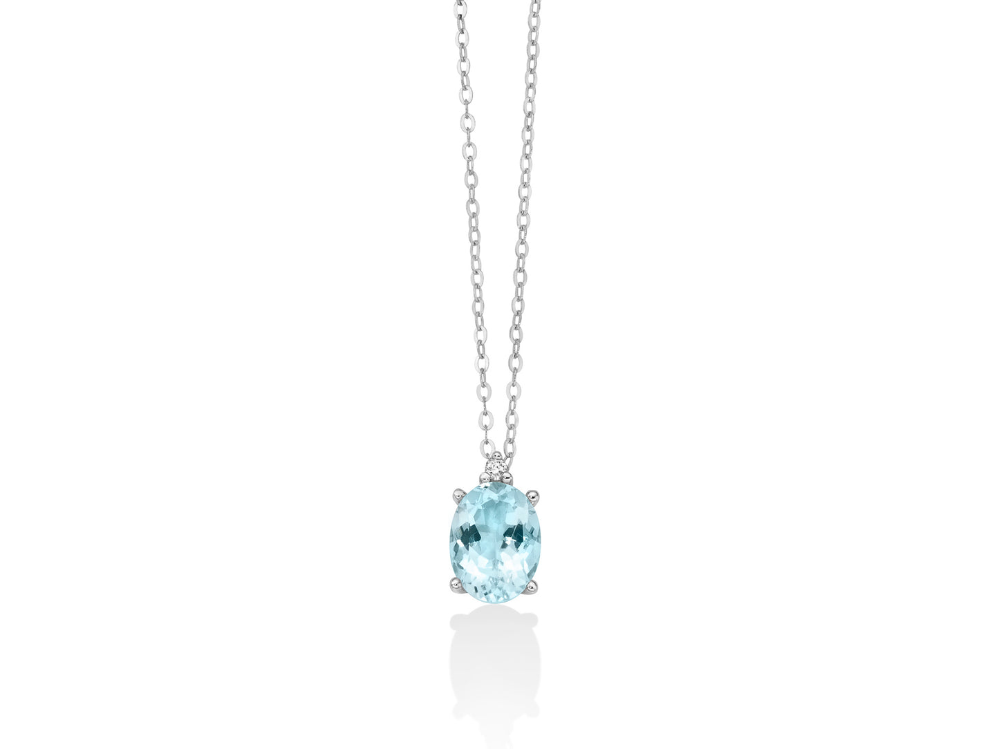 Aguamarina Collier Con Diamante CLD4284