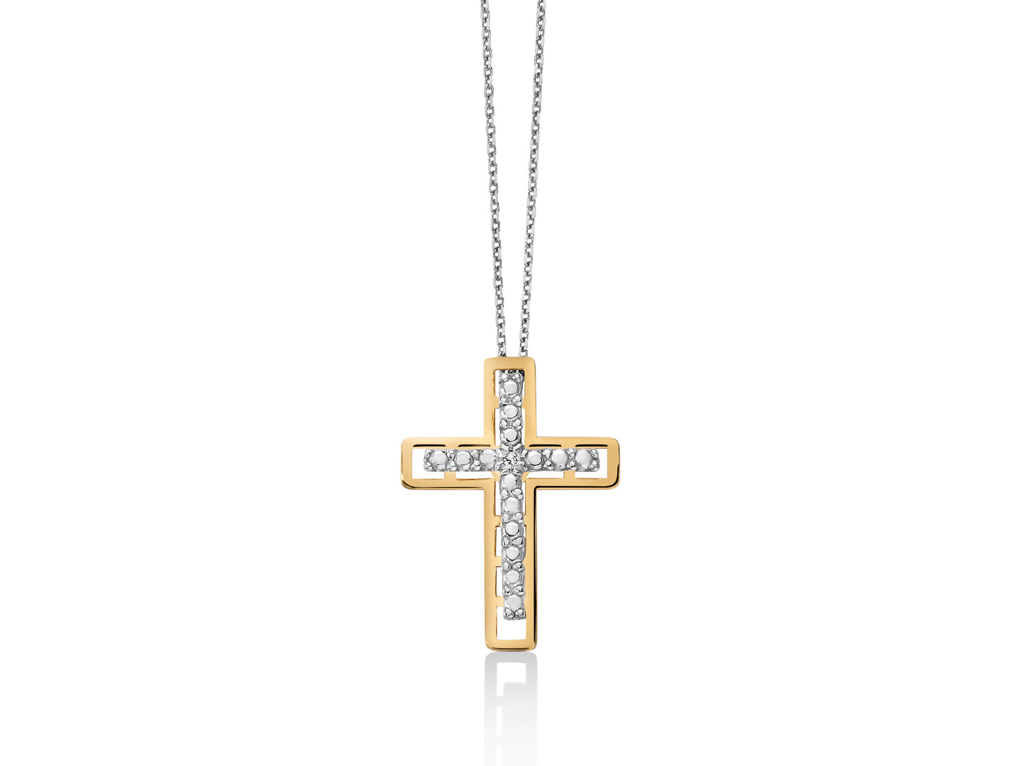 Collier Croce in Oro con Diamanti CLD4303