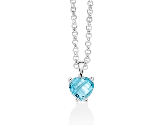 Collar Sky Gem con Corazón Topacio CLD4347