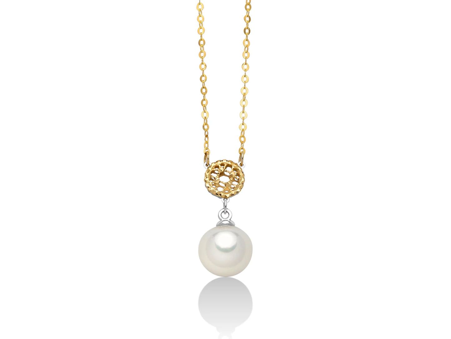 Collana Dorata con Perla 8.5mm PCL6169BGX