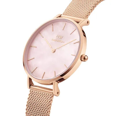 Petite Merlose Pearl 32mm Reloj rosado para mujer DW00100516 