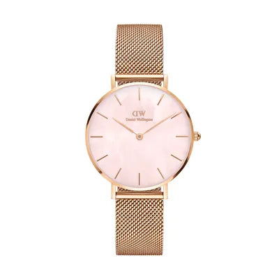 Petite Merlose Pearl 32mm Reloj rosado para mujer DW00100516 