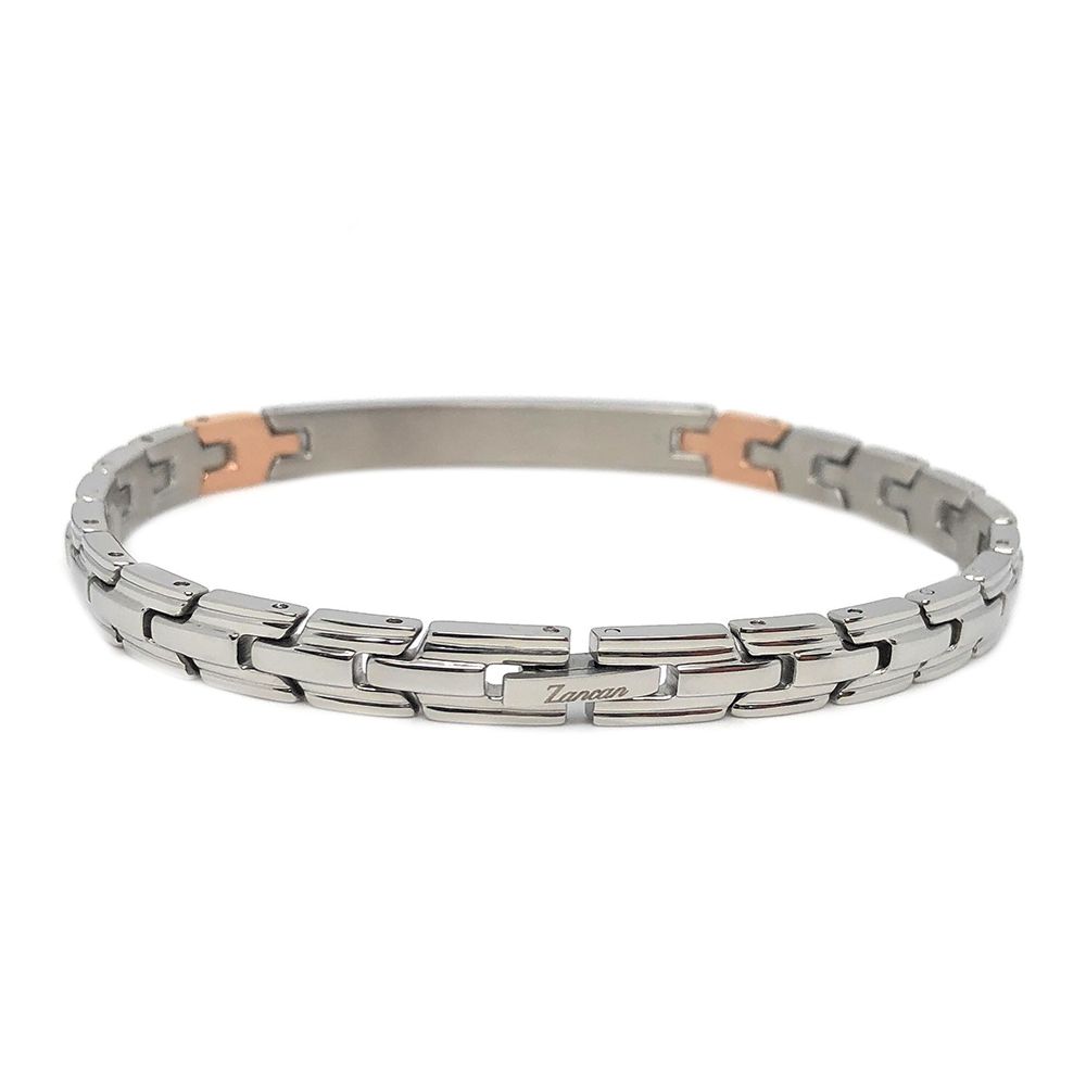 Bracciale Uomo con due Maglia Rosate EHB198