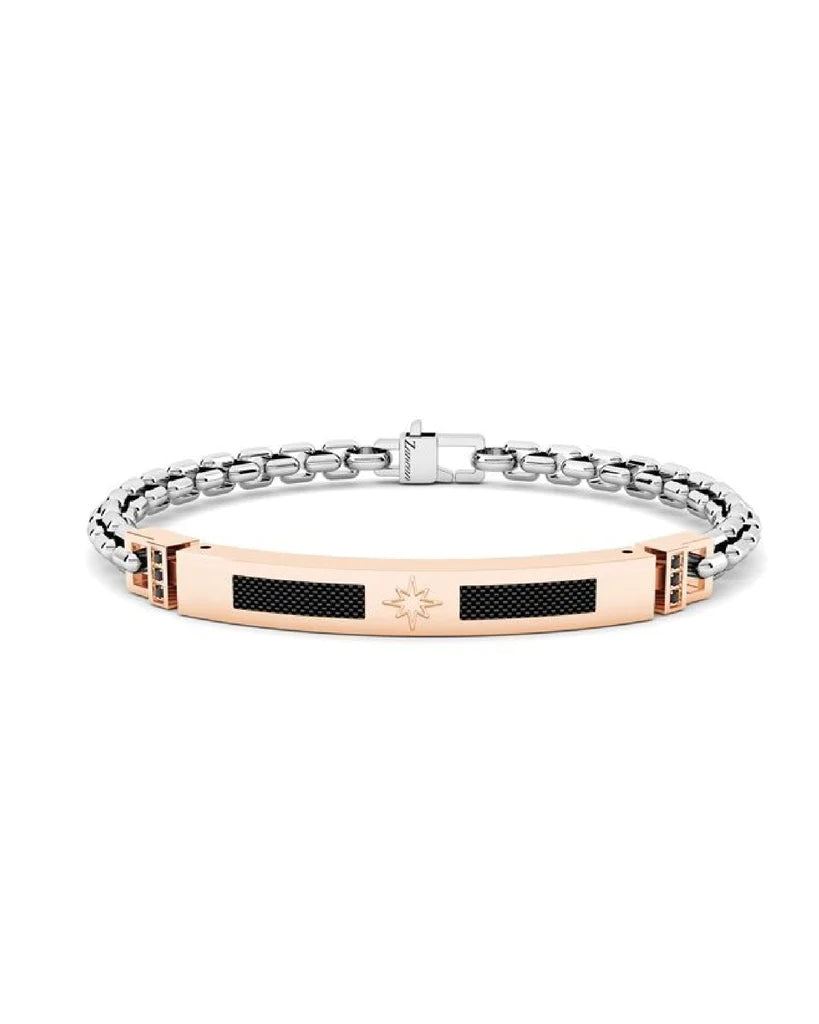 Bracciale Uomo Con Targa Rosata EHB267