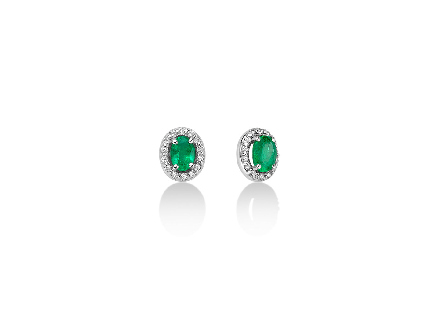 Pendientes de gemas preciosas con diamantes y esmeraldas ERD2394