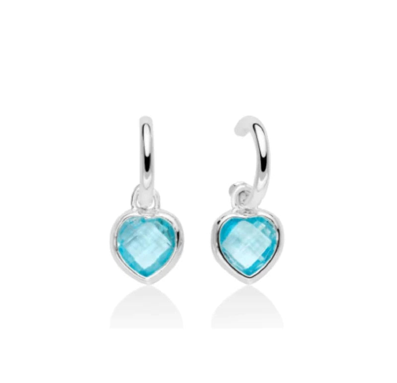 Aretes de piedras preciosas de topacio de corazón ERD2568