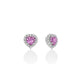 Orecchini Premium Gemme Zaffiri Rosa a Cuore e Diamanti ERD2637