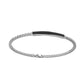 Pulsera de Hombre en Plata con Espinelas Negras ESB153