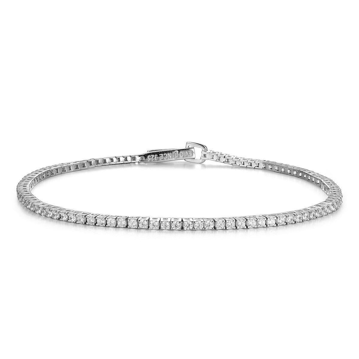 Pulsera Tennis de Plata con Circonitas Blancas EVBR040001