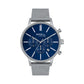 Reloj Chrono Gent Avery plateado y azul 42 mm EW0507 para hombre