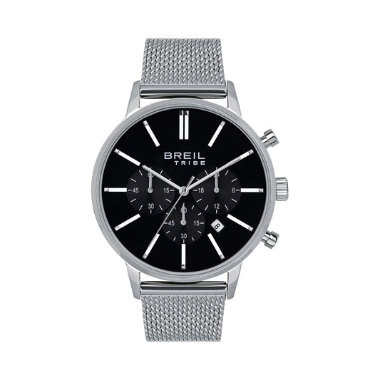 Orologio Uomo Chrono Gent Avery Silver e Nero 42mm EW0509