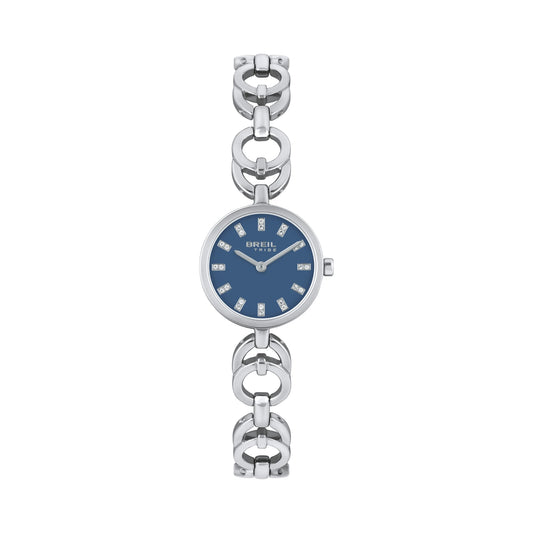 Reloj Mujer Only Time Moon Plata y Azul 24mm EW0554