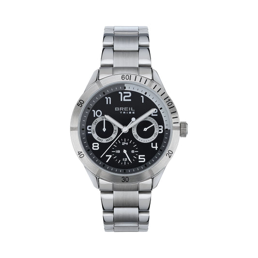 Reloj Mate Multifunción de Acero y Negro para Hombre 37mm EW0617