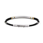 Bracciale Uomo In Caucciù Robertinox Nero e Argentato EXB170G