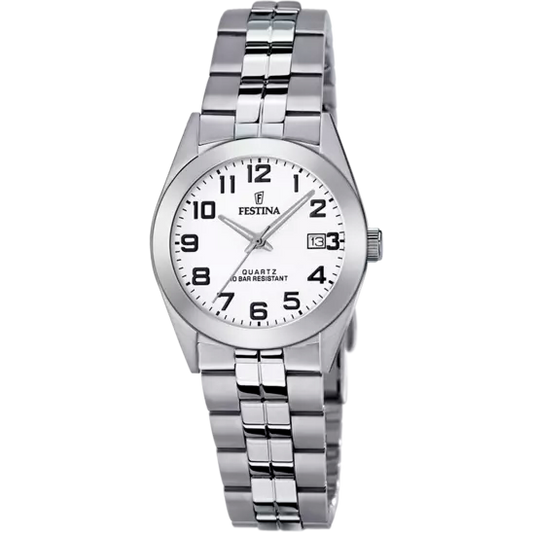Reloj clásico blanco F20438/1 para mujer
