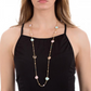 Collar Largo Dorado con Cristales Briolette XGR135D