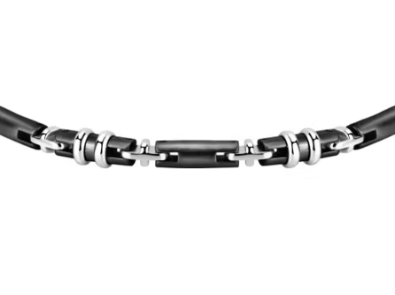 Bracciale Uomo Motown Nero e Silver SALS39