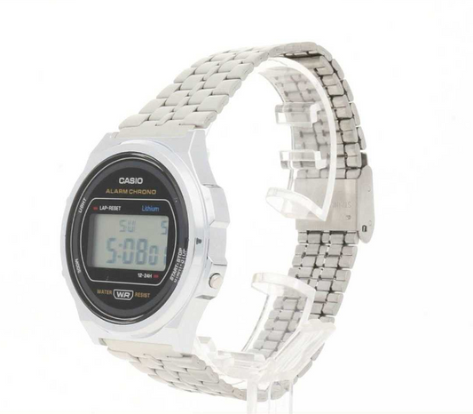 Reloj Con Caja Redonda En Acero Gris A171WE-1AEF