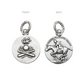 Charm Rotondo Argentato Medaglia Artiglieri 06904