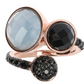Anillo Altissima con aguamarina rosa y ónix negro WSBZ02064.MK