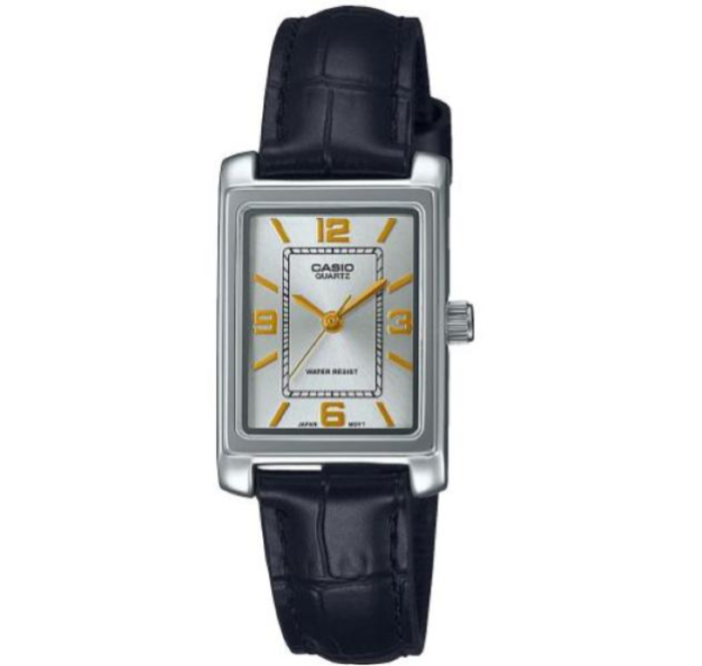 Reloj Hombre Correa Piel Negra LTP-124PL-7A2EF